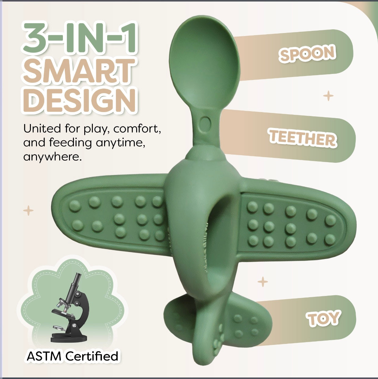 SkyBite Airplane Spoon&Teether